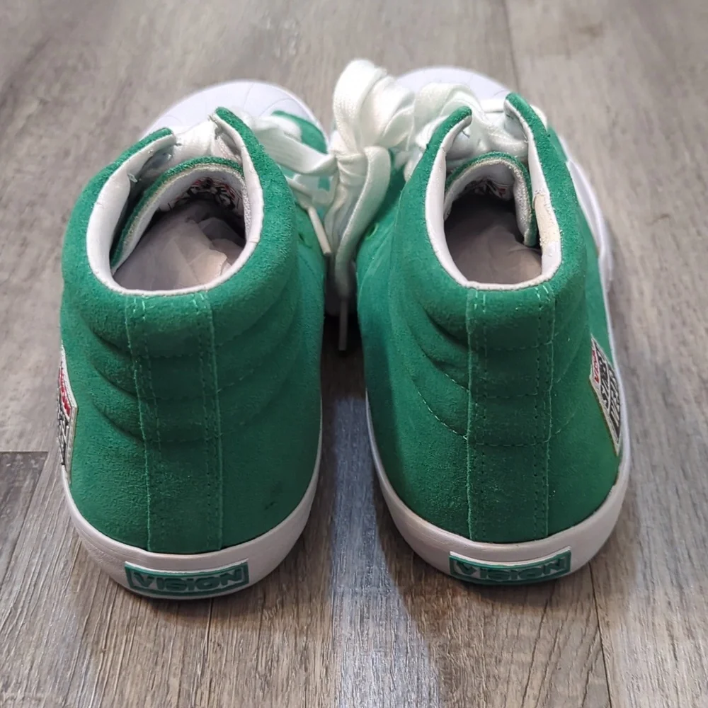 Vision Street Wear Retro Hi-Top Pepper Green Skate Shoes - Picture 3 of 10